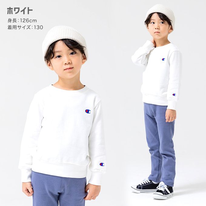 日本 Chil2 - Champion聯名 裏毛定番長袖上衣-白