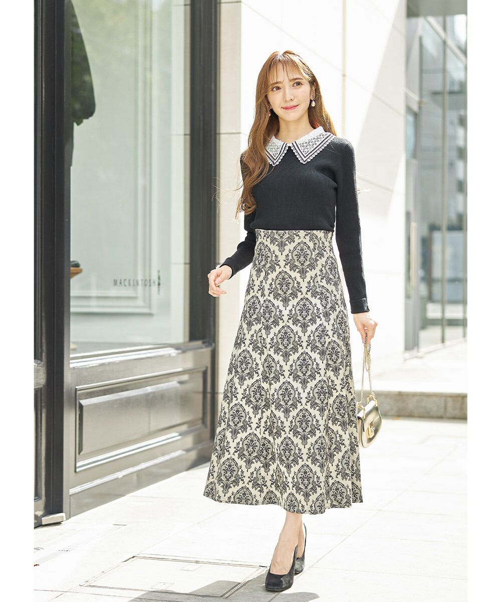 日本 tocco-closet - 後綁帶歐風修身長裙-海軍藍