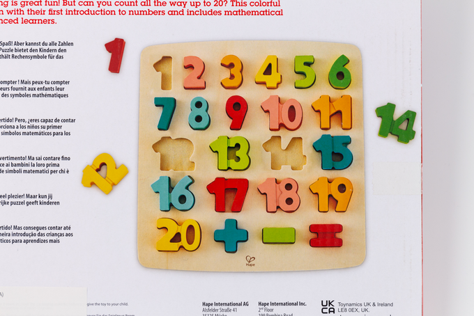 德國 Hape - 數字手抓板認知拼圖