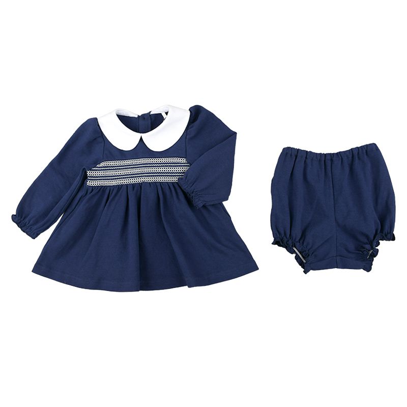 akachan honpo - 長版上衣&短褲-深藍色