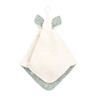丹麥BIBS - Liberty CuddleCloth 袋鼠安撫巾-Eloise象牙白