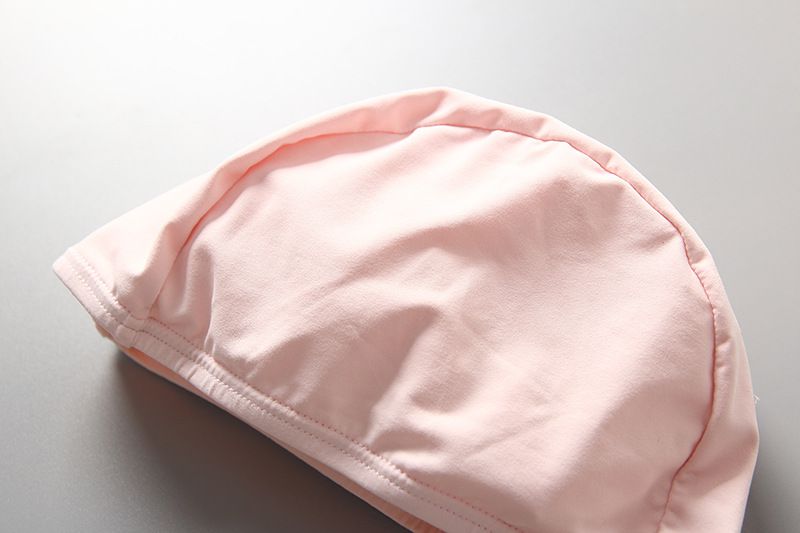 女寶長袖泳裝套裝(附帽子)-LOVE-粉橘色