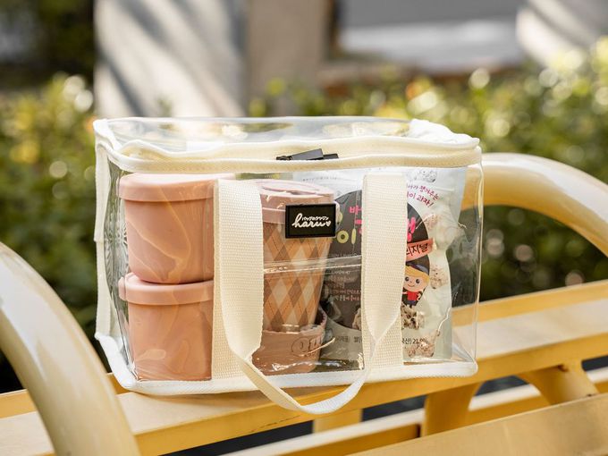 HARUhonpo 小晴天本舖 - 寶可樂收袋-好提便當袋-月球灰(透明)-M