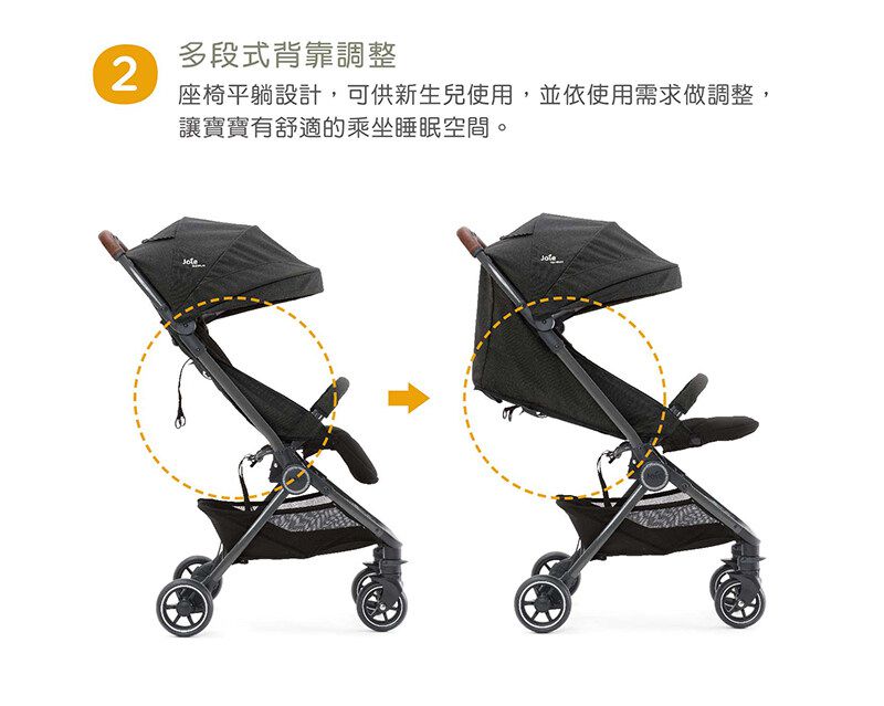 奇哥 - JOIE PACT FLEX 輕便推車-黑