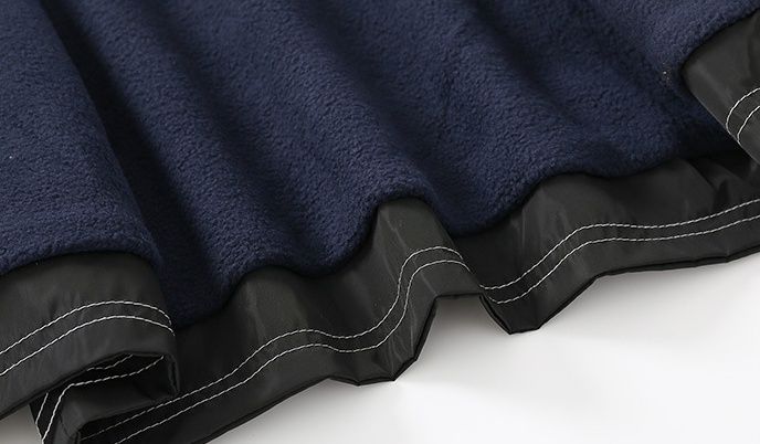 WELLKIDS - 加絨高領衝鋒外套-黑+米白