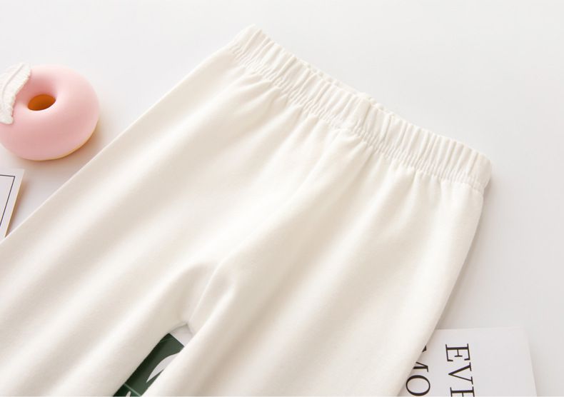 FANMOU - 內搭褲-蕾絲天鵝-灰色