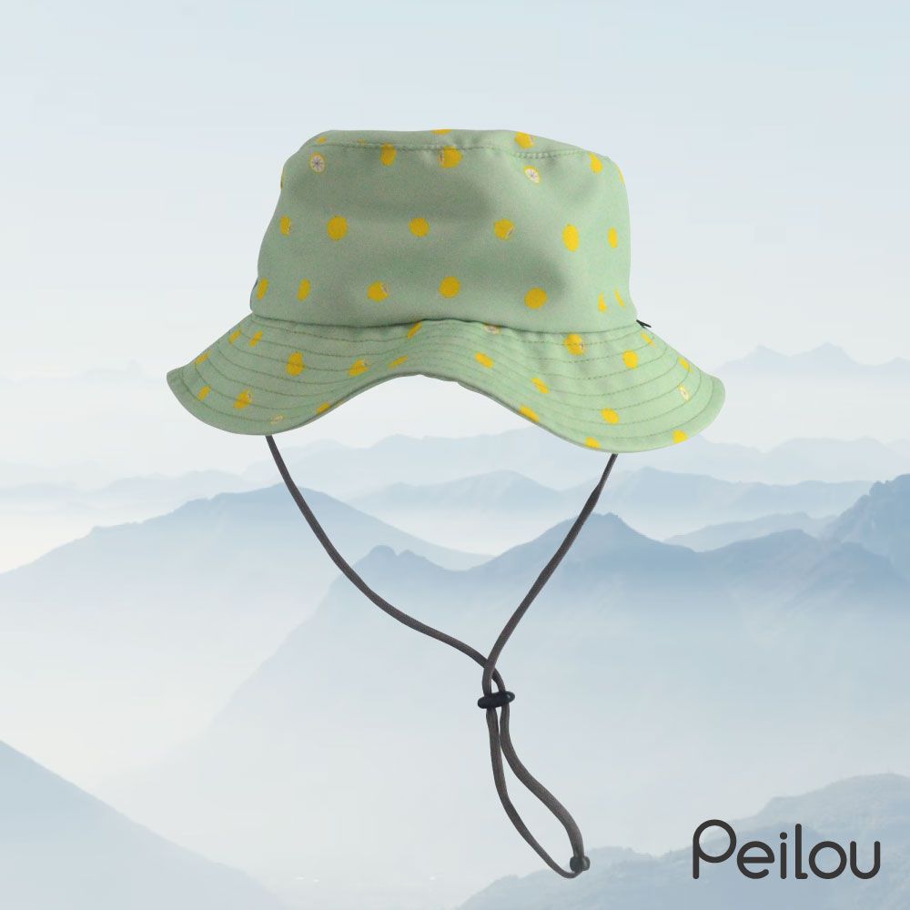 貝柔 Peilou - UPF50+透氣遮陽漁夫帽-檸檬(兒童) (頭圍: 54cm)
