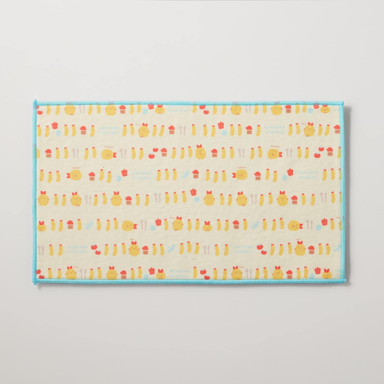 日本千趣會 - 日本製 角落生物超細纖維吸水抹布-炸蝦-水藍 (20×35cm)