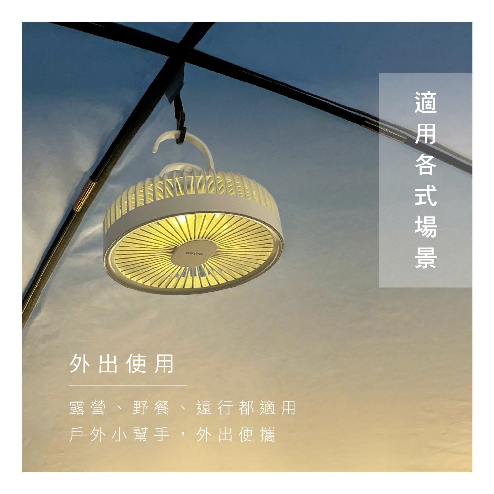 KINYO - 無線遙控LED吊扇-白色-UF7065W