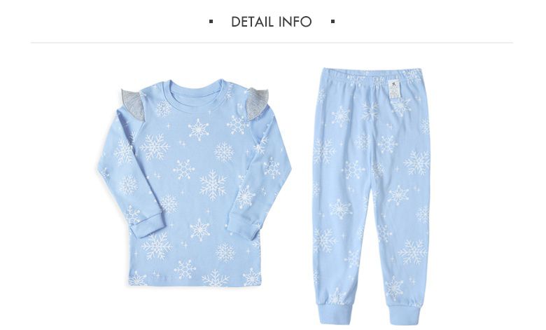 韓國 Puco - 30支有機棉長袖家居服-冰河雪花