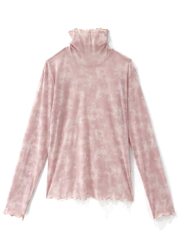 日本 GRL - 迷霧暈染透膚長袖上衣/內搭-春櫻粉