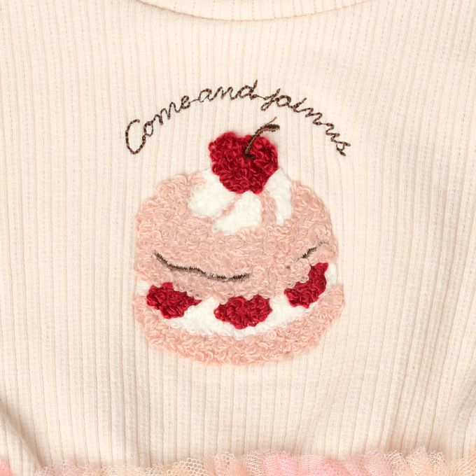 akachan honpo - 洋裝-薄紗-米白色