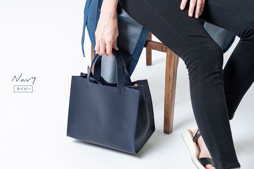 日本 MURA - [樂天NO.1] Square輕量皮革方形托特包-深可可 (26x23x16cm)