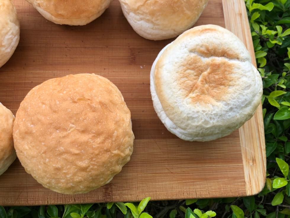 熱樂煎 - 英式超大顆圓形法國麵包(純手工製作/蛋奶素)-約80g/包