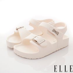 ELLE - 台灣製ELLE輕便休閒涼鞋-K233876白(中小童段)-休閒涼鞋-白