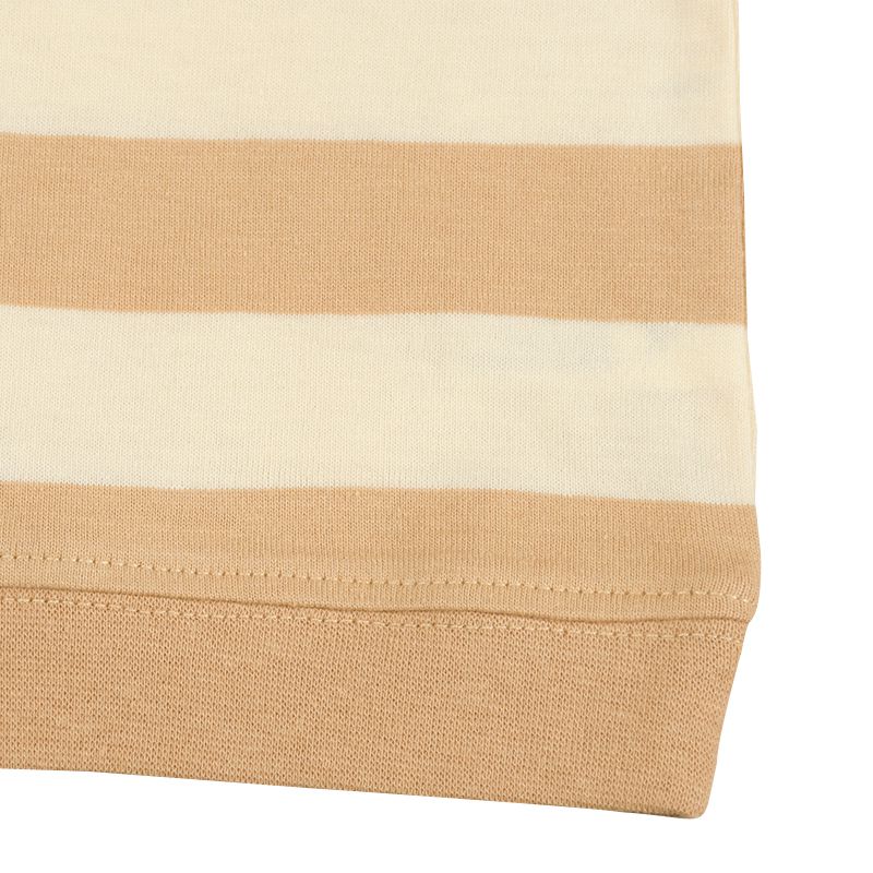 akachan honpo - 長袖T恤-動物凸毛繡-淺卡其色