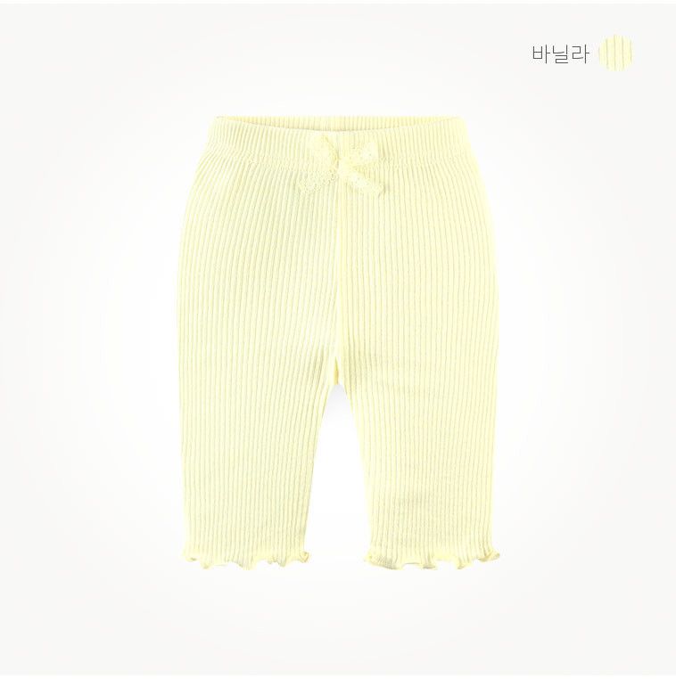 韓國 milk mile - 捲捲褲管羅紋五分內搭褲-紫