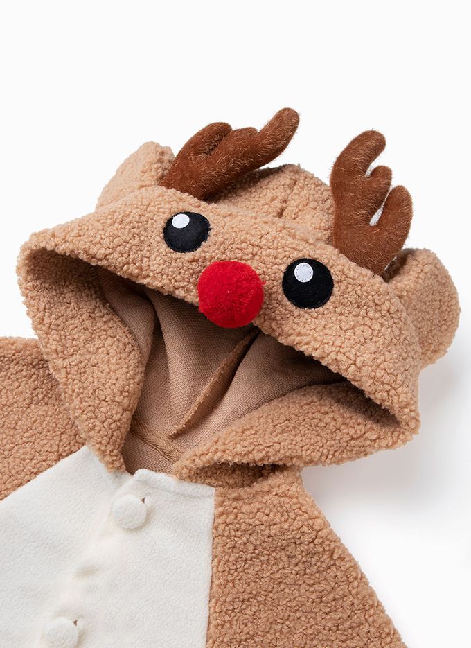 韓國 OZKIZ - 聖誕魯道夫羔羊絨斗篷 (Free)