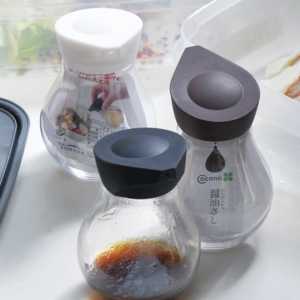 日本山田YAMADA - 按壓定量式PET油醋醬料分裝瓶-140ml-3入組(三色)