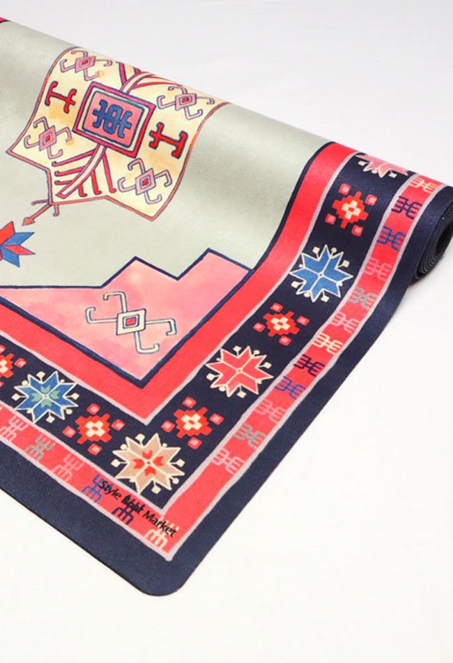 日本 Style Boat Market - 多功能瑜珈墊2mm-摩洛哥風情-純淨(米) (173*61cm)-1183-005-0-03