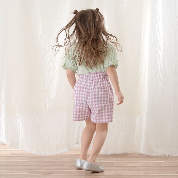 日本 Lycee mine - 可愛緹花泡泡短袖上衣-水藍