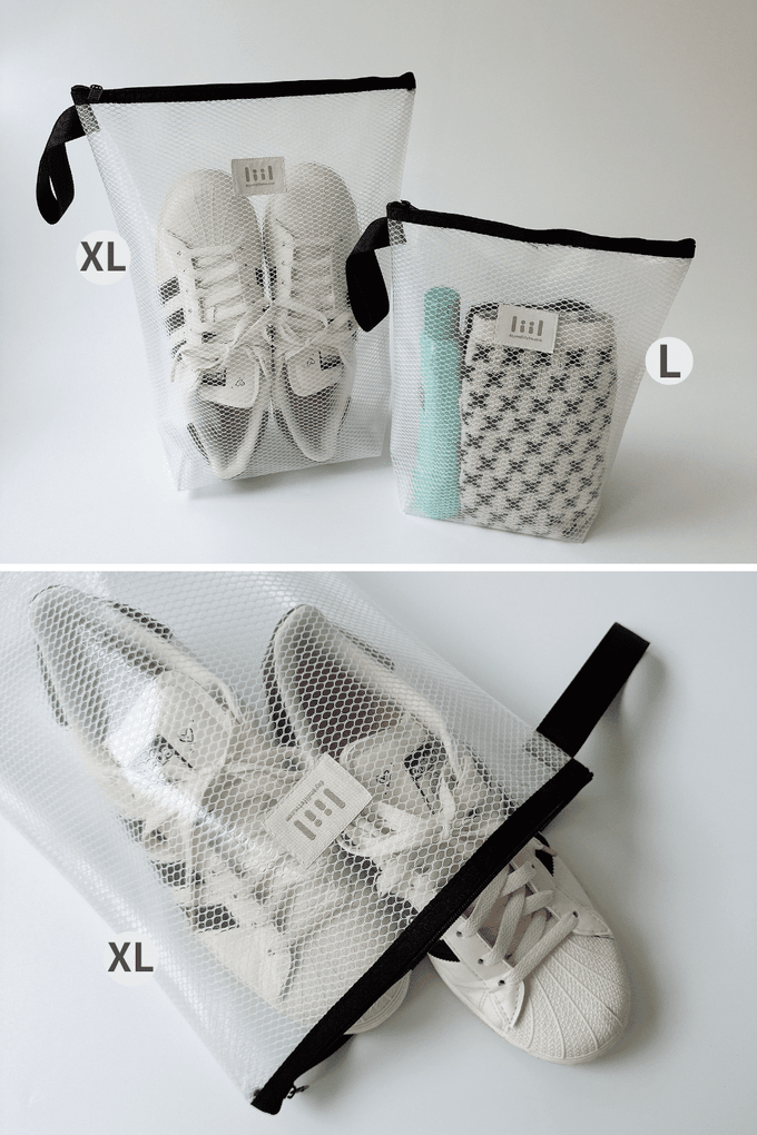 理理 liil - 霧透隨行立立袋-黑 (2入組)-L