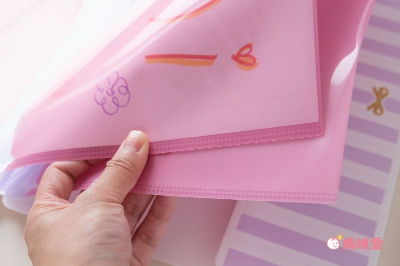 日本文具 SONIC - 聯絡簿考卷專用收納夾-公主粉 (A4)