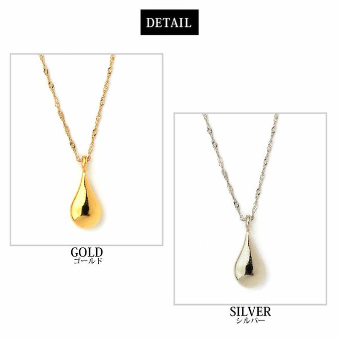日本 Melody Accessory - 日本製 迷人圓潤水滴吊飾項鍊-銀