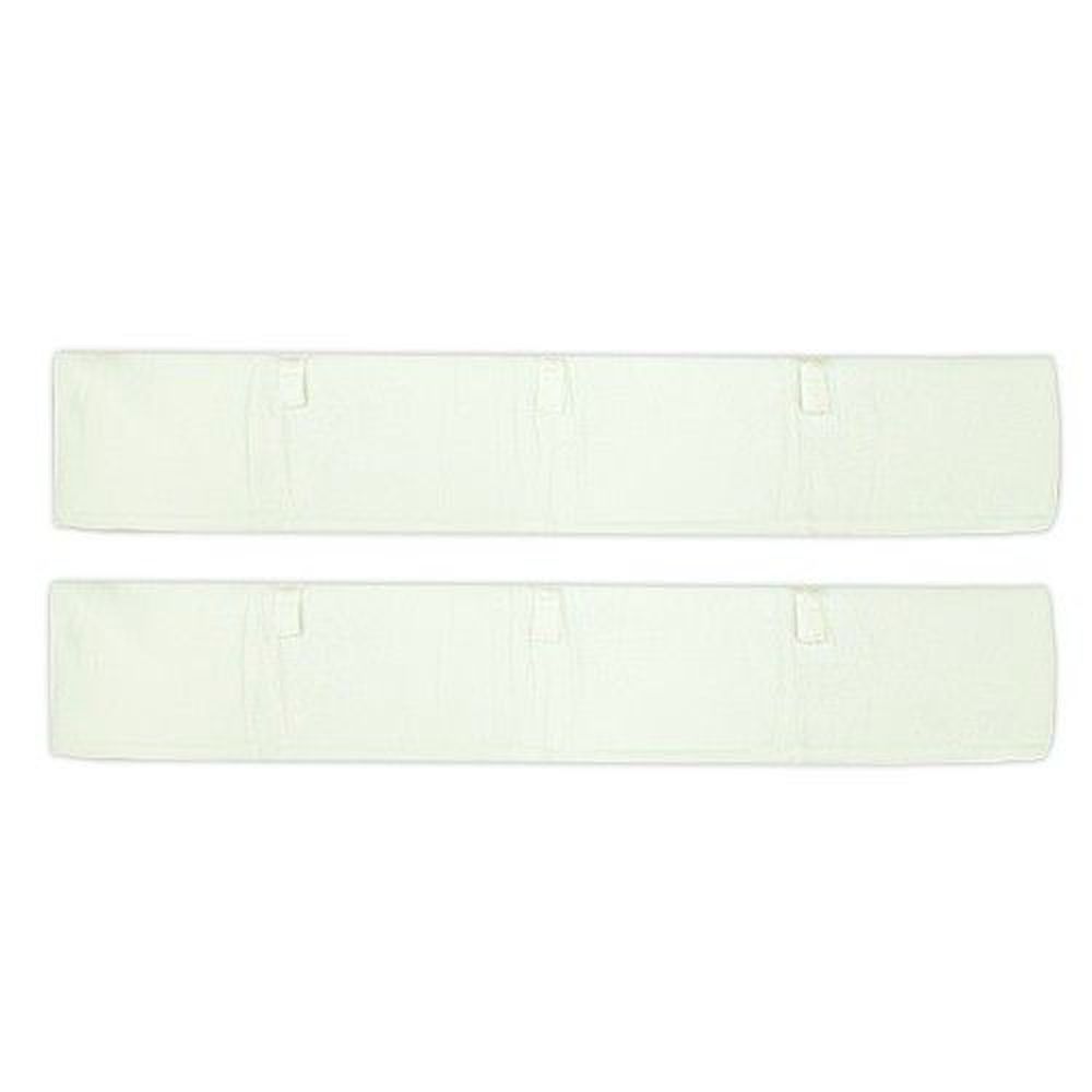 Lori's bumper - 固齒防護嬰兒床欄包-組合(長邊款x2)-白色