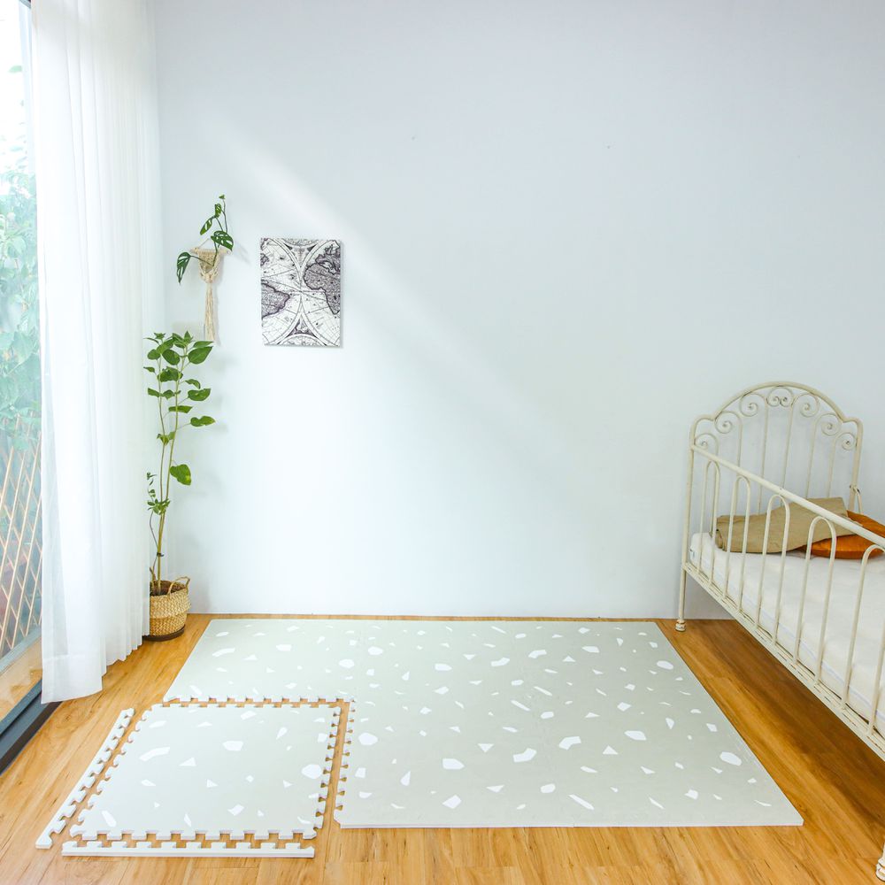 白鴿-水磨石系列巧拼-淺褐色 (單片62*62cm)-六片入