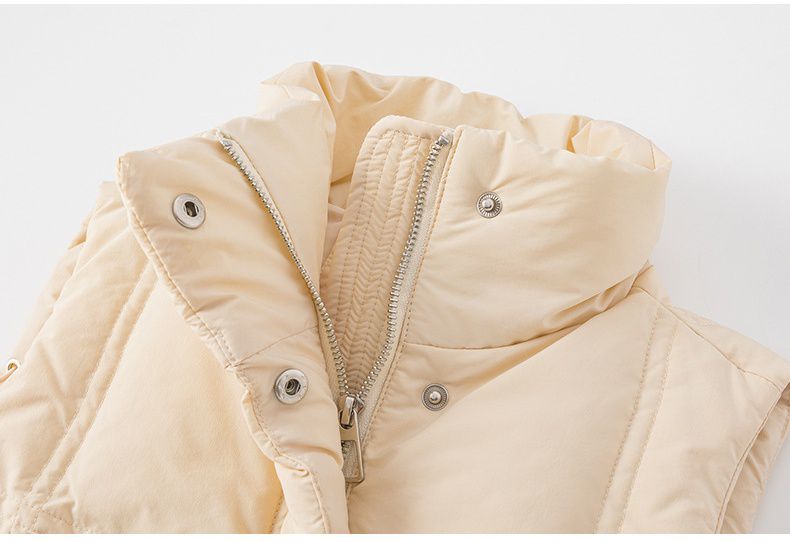 90%白鴨絨羽絨背心-大口袋-玫紅