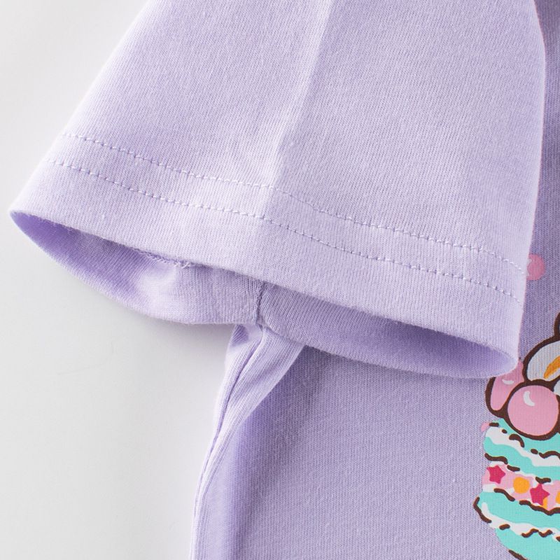 純棉短袖上衣-夢幻蛋糕-紫色