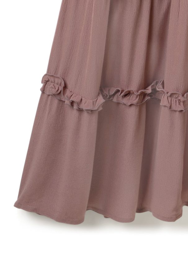 日本 GRL - 法式浪漫滾邊層次吊帶裙/洋裝-藍