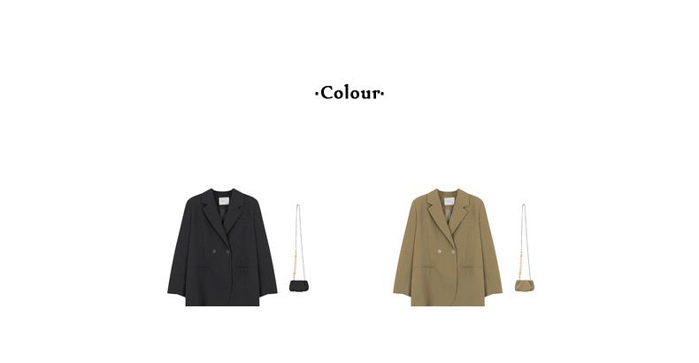 寬鬆顯瘦西裝小外套(送小包包)-卡其綠 (均碼)