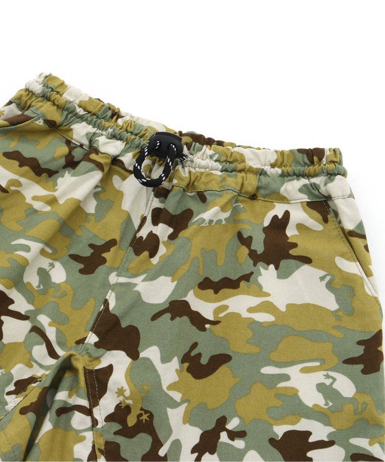 日本 BREEZE - 彩色標籤腰束口休閒短褲-軍綠