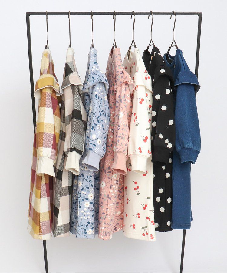 日本 apres les cours - [推薦]內刷毛溫暖荷葉長袖洋裝-丹寧-海軍藍