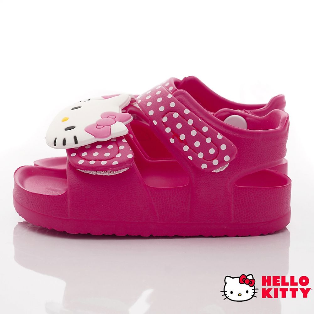 HELLO KITTY - 台灣製可愛凱蒂貓休閒涼鞋(中小童段)-桃紅