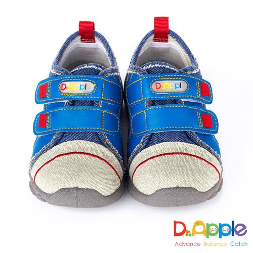 Dr. Apple - 機能童鞋-MIT微笑蘋果帥氣牛仔童鞋-藍