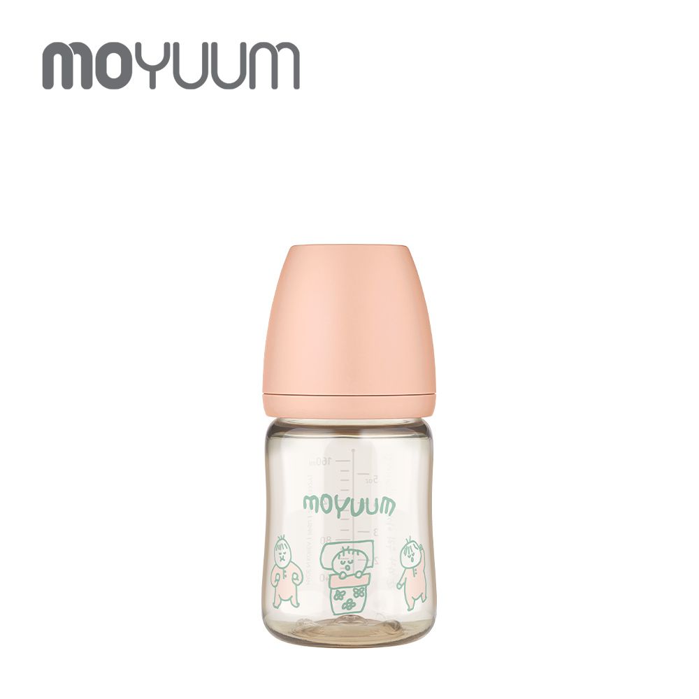 韓國 Moyuum - PPSU 寬口奶瓶-乖乖睡寶貝(珊瑚粉)-170ml (0m+)