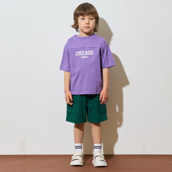 日本 b-ROOM - 柔款彈性大口袋素色短褲(4分丈)-海軍藍