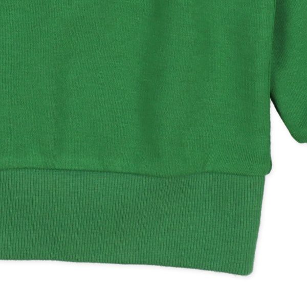 日本西松屋 - 裏毛圓領印花長袖上衣-Make today great-黑