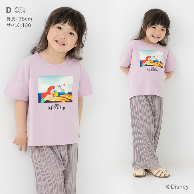 日本 Chil2 - 聯名款 100%棉印花短袖上衣-公主大集合-白