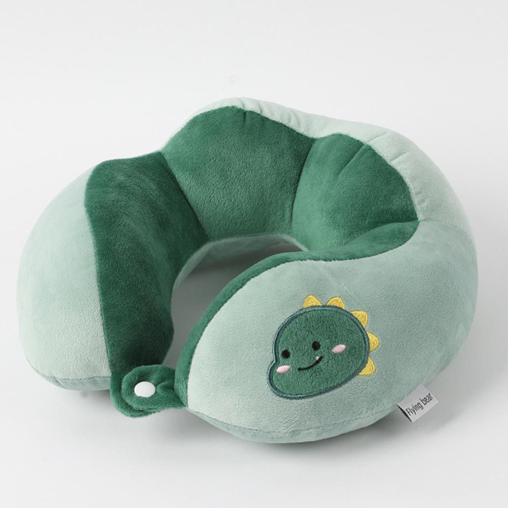刺繡U型護頸枕(立體款)-恐龍-綠色 (28x28x10cm)