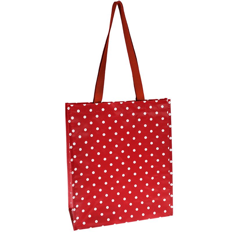 英國 Rex London - 環保多功能購物袋/萬用袋-紅底白點