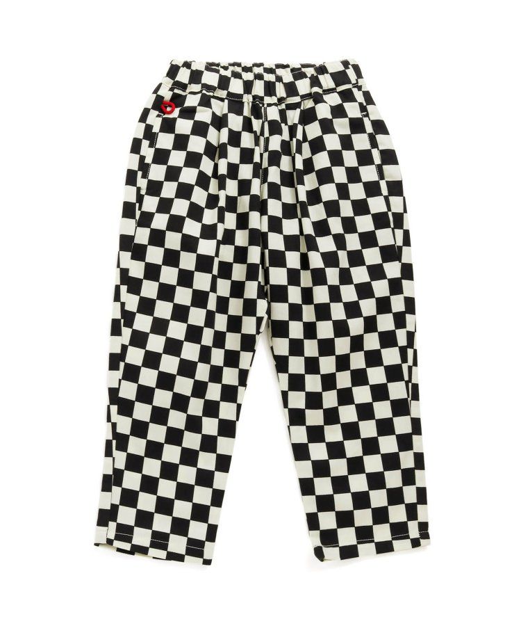 日本 BREEZE - 挺版廓形印花主廚褲-變形蟲-黑