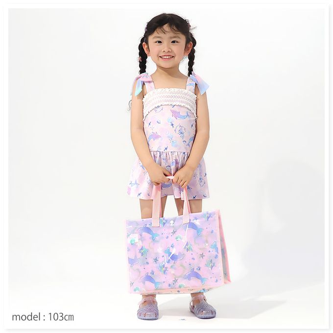 日本 ZOOLAND - 防水PVC手提袋/游泳包-水果造型-檸檬 (25x34cm)