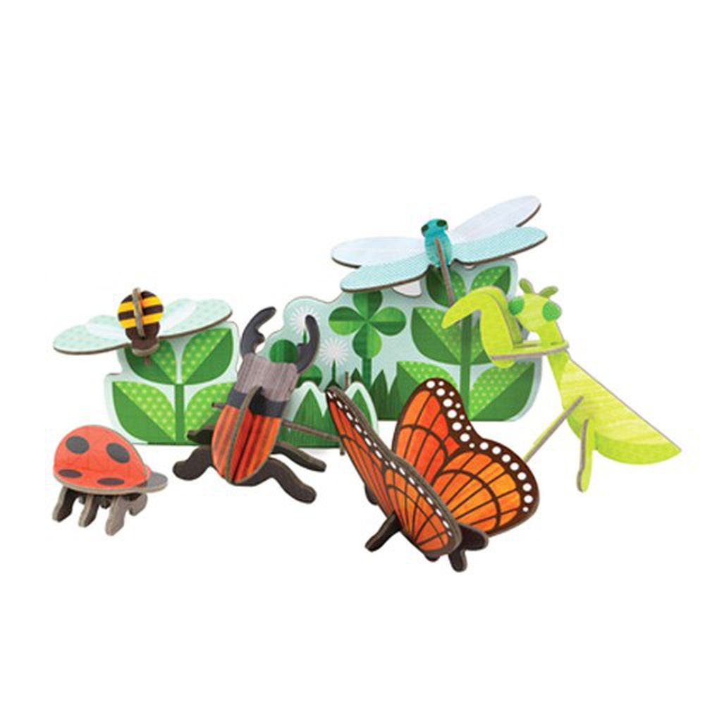 美國 Petit Collage - 立體組裝拼圖-花園小蟲