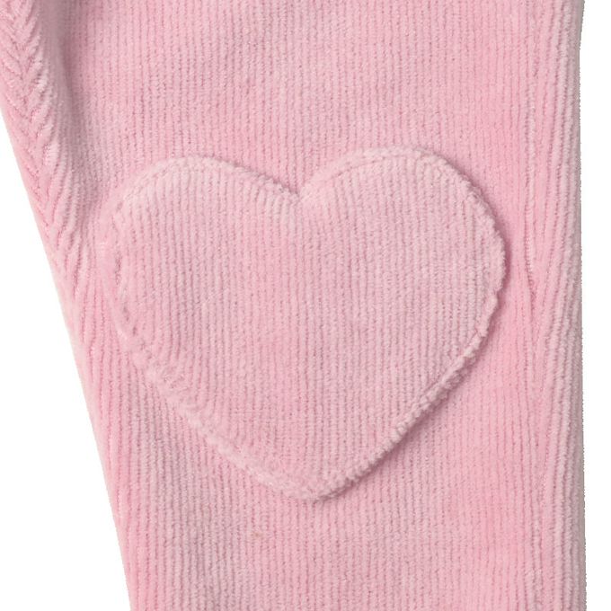 akachan honpo - 10分燈心絨褲-膝蓋圖案-粉紅色