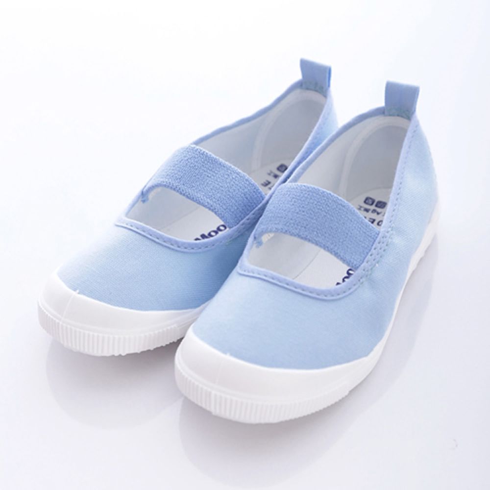 Moonstar日本月星 - 日本月星機能童鞋-日本製新改款幼兒園室內鞋鐵氟龍防潑版(中小童段)-淺藍