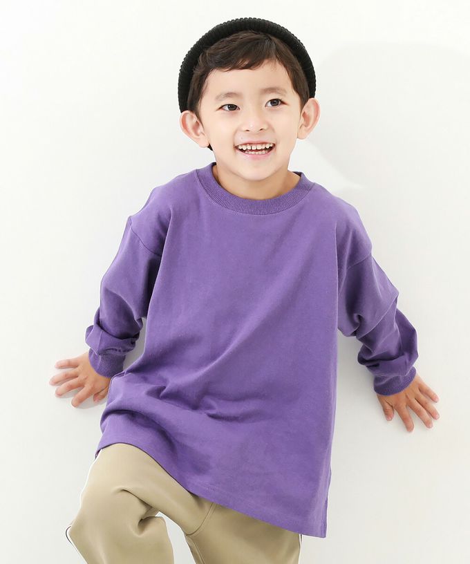 日本 devirock - 純棉耐洗百搭廓形長袖上衣-南瓜橘